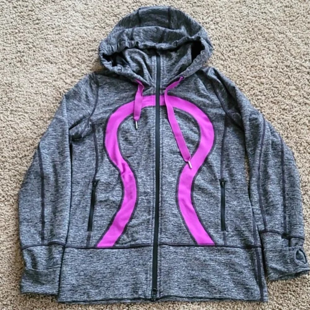 Lululemon Gray Purple Stride Jacket Size 8
